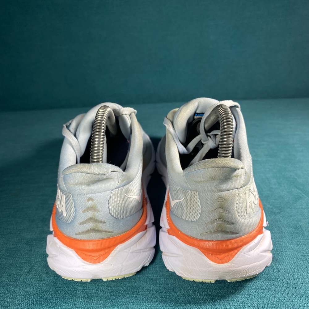Hoka Athletic Shoes in Light Gray and Orange - Picture 2 of 8